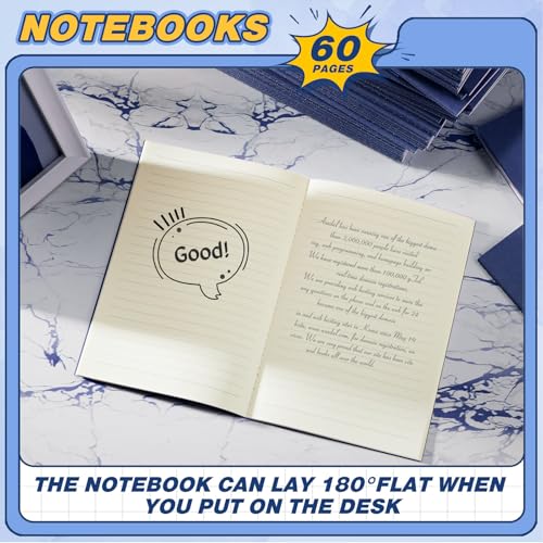 Mimorou 100 Pcs Journals Notebooks Bulk - Kraft Softcover A5 Small Notebooks 5.5 Inch x 8.3 Inch Notepads with 60 Page 30 Sheet for Writing Sketch Travel Office Supplies(Navy Blue,Lined) - color: Navy Blue, style: Lined