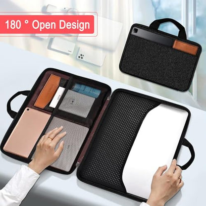 Hseok Laptop Case 13.3-14 inch Sleeve, TSA Computer Handbag Water-Resistant and Shockproof Bag Compatible with MacBook Pro/Neo 14", Mac Air/Pro 13.3" and 13"-14" Notebooks Chromebooks,Black - color: Black