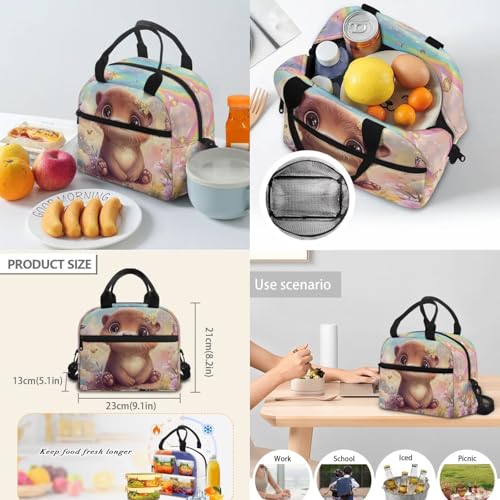 6-11 Kids 4 In 1 Bookbag Set - Cute Baby Otter 17 Inch Backpack with Lunch Bag Pencil Case Water Bottle Holder, Back to School Supplies for Elementary Students - color: Cute Baby Otter