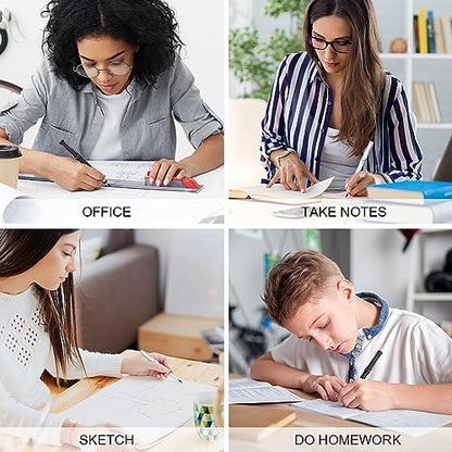 Ainiv Inkless Pencil Forever Pencil, 6 Sets Infinity Pencil Everlasting Pencil with Eraser, Reusable Infinite Pencil with Extra 6 Replaceable Nibs, Endless Pencil for Home Office School Supplies - color: 6 Sets Black and White