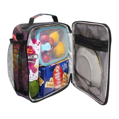 Dragon Galaxy Colorful Lunch Box Insulated Lunch Bag Girls Lunch Cooler Bag Tote Freezable Shoulder Strap Lunchbox Thermal Meal Tote Kit for Girls School Picnic - color: Multi27
