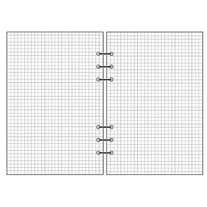 Grid Square Spiral Notebook Refill,A5 Planner Inserts 6 Ring Binder Refill, for Filofax, 90 pages double sided printed, Harphia(A5 5.59 x 8.27'',Gridsquare) - color: Grid Square, size: A5