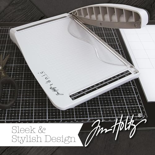 Tonic Studios Paper Cutter Tool - Guillotine Paper Trimmer for Scrapbooking, Vinyl, and Craft Paper - 8.5 Inch Cutting Length with Ruler and Grid Lines - size: 8.5" Blade