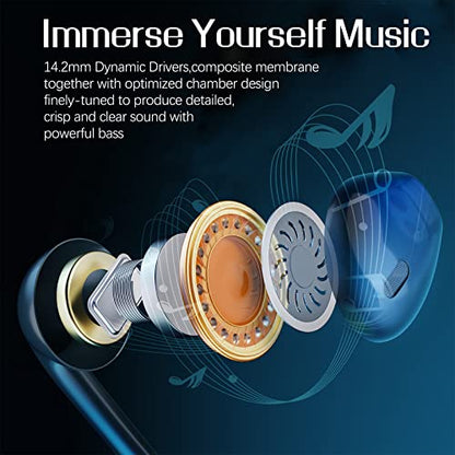 USB Earbuds with Microphone for PC Laptop, 2M/6.5ft USB-A Headset Headphone with Microphone for PC Computer Laptop PS4 PS5 Notebook Desktop Office Home with Volume Control& Mute