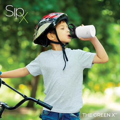 SIPX™ 12 oz Insulated Water Bottle with Straw Lid – Leakproof Stainless Steel, BPA-Free, Easy to Carry – Perfect for School, Camp, Sports & Travel – White - color: White