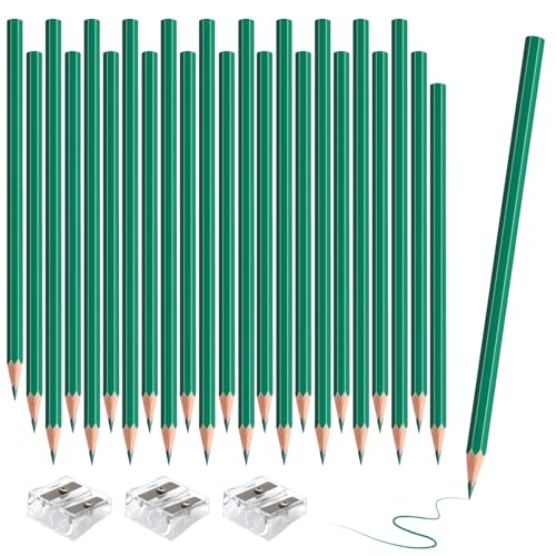 36 Pack Green Colored Pencils for Kids, Pre-sharpened Art Pencils Back to School Supplies Set, Drawing Sketching Pencils for Students, Teachers, Classroom - color: green