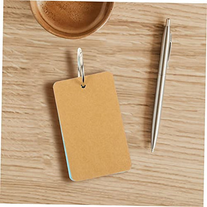 Creative Blank Flashcards Binder Rings Portable Diy Memo Cards for Vocabulary Study Notes and Daily Planning Pink Light Blue White Light Yellow Orange