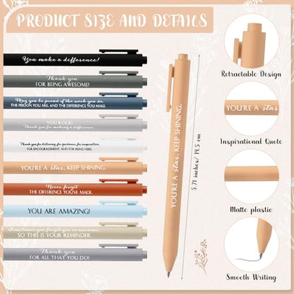 Tellingyou 40 Pcs Back to School Gift for Teacher Student Employee Appreciation Inspirational Notebook Ballpoint Pen Motivational Notebook Mini Journal for Volunteer Team Classroom Rewards (Classic) - color: Appreciation