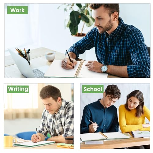 FLYING EAGLE Spiral Notebook 8.5 X 11, 1 Subject, 200 Pages College Ruled Notebook, 3-Hole Punched Paper, Hardcover Spiral Bound Notebooks for Work, School, Lined Note Taking, Green - color: 8.green