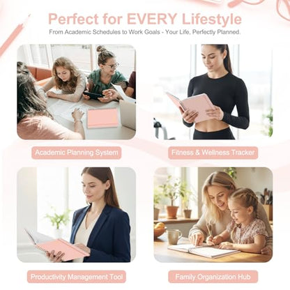 Planner 2026-2027, Weekly and Monthly Academic Year Calendar Planner, July 2026 - June 2027, Daily Agenda Book for Office School Supplies, A5(6.3'' x 8.5'') - color: C-Pink, size: 6.3"x8.5"(Jul 2026-Jun 2027)