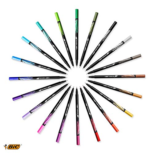 Bic Intensity 0.4 mm Fine Point Writing Felt Tip Pens (Pack of 12) 12 Black - color: Black