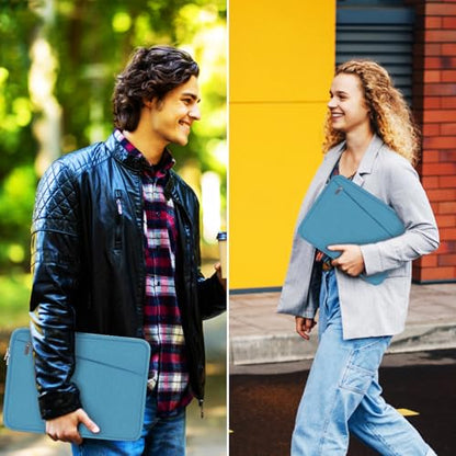 15.6 inch Laptop Sleeve, Slim Computer Carrying Bag Protective Cover Briefcase with Front Pocket, Durable Laptop Case for 15-16 Inch HP, Dell, Lenovo, Asus- Sky Blue - color: Sky Blue, size: 15.6 Inch