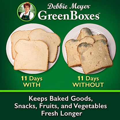 Debbie Meyer GreenBoxes - Bread Box for Kitchen Countertop, BPA-Free | FoodFresh Technology, BPA-Free Reusable Food Storage Container, Helps Keep Bread, Fruit, Vegetable & Snacks Fresh Longer