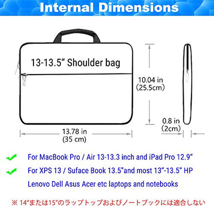 Hseok Laptop Shoulder Bag 13 13.3 14 Inch Case Compatible with MacBook Pro/Neo 14" M5/M4/M3/M2/M1,Mac Air/pro/Neo 13" and Most 13 13.3 14 Notebooks,Spill-Resistant Briefcase,Jellyfish Flower - color: Jellyfish Flower, size: 13-13.5 inch