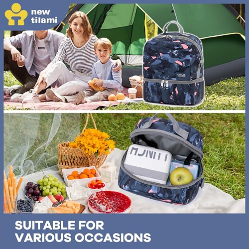NEW TILAMI Kids Lunch Bag Double Insulated for tilami Rolling Backpack Girls Boys forTravel School Picnic, Spotted Camo Blue - color: Spotted Camo Blue