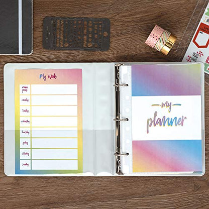 Samsill Economy 1 Inch Mini 3 Ring Binder, Round Ring Binder, Holds 5.5 x 8.5 Inch Documents, Customizable Cover, 1" View, 6-Pack, White - color: White, size: 1" View, style: 6-Pack