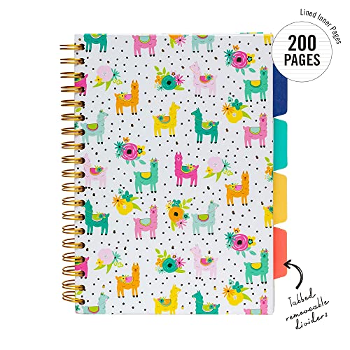 Pukka Pad, Carpe Diem 5-Subject Double Spiral Bound Notebook 3-Pack with Repositionable Dividers - 200 Pages of 80GSM Paper with Perforated Edges – Color Wash, B5 10 X 7in - color: Color Wash, style: Pack of 3