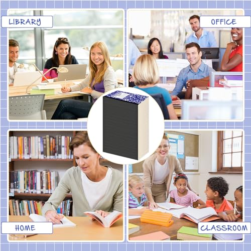 Fainne 100 Pack A5 Composition Notebooks Bulk College Ruled Composition Notebooks Marble Covers Notebook for Student Classroom Office Supplies 30 Sheet/60 Page(Dark Blue) - color: Dark Blue
