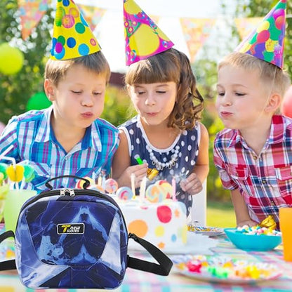 NEW TILAMI Kids Lunch Bag Double Insulated for tilami Rolling Backpack Girls Boys forTravel School Picnic, Midnight Marble Blue - color: Midnight Marble Blue