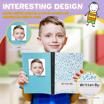 Henoyso 6 Pack Primary Composition Notebook for Kids, K-2 Journal with Half Blank Half Lined Pages, Draw and Write Journal for Kindergarten, 1st & 2nd Grade, Pastel Color Covers - color: Pastel