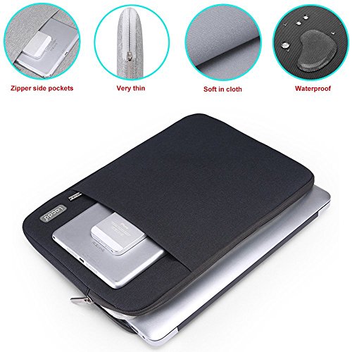 Lacdo 11 inch Chromebook Case Laptop Sleeve for 11.6 inch Samsung Lenovo HP Dell ASUS Acer Chromebook | 13 inch New Surface Pro 11 Copilot+PC / 10 9 8 X | 11.6 inch MacBook Air Computer Bag, Black