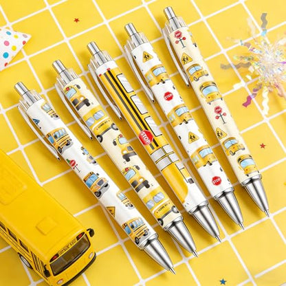 School Bus Driver Ballpoint Pens 10 Pcs Bus Driver Appreciation Gifts Pens Set Inspirational Retractable Writing Ball Point Pen Thank You Gift for Employee Coworker Office Supplies - style: 10 Pcs School Bus Driver