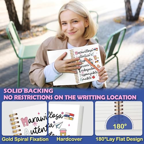 JUDFNCDE Spanish Teacher Maestra Appreciation Gifts, Regalos Para Maestras Mujeres, Spanish Educator Hardcover Notebook Journal 5.5 x 8.3 - color: Spanish Teacher Maestra - -
