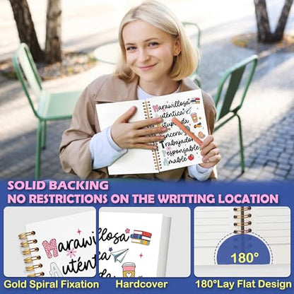 JUDFNCDE Spanish Teacher Maestra Appreciation Gifts, Regalos Para Maestras Mujeres, Spanish Educator Hardcover Notebook Journal 5.5 x 8.3 - color: Spanish Teacher Maestra - -