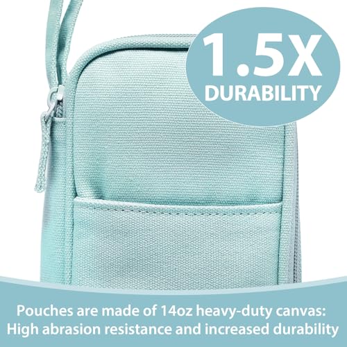 SPACEMATE Pencil Case Pouch Box Bag School Supplies Girls Boys Kids, Cute Preppy Stuff Large Big Capacity Aesthetic Pen Organizer, Back to College Stationary, Eggshell Blue, Heavy Duty Canvas, 1800ml - color: Eggshell Blue