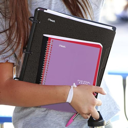 Five Star Spiral Notebook, 2 Subject, College Ruled Paper, 6" x 9-1/2", 80 Sheets, Fights Ink Bleed, Water Resistant Cover, Amethyst Purple (840029CF1-ECM) - color: Purple, size: Pack of 1