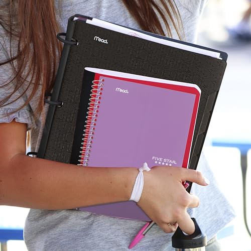 Five Star Spiral Notebook, 2 Subject, College Ruled Paper, 6" x 9.5", 80 Sheets, Amethyst Purple (840029CF1-ECM) (Pack of 12) - color: Purple, size: Pack of 12