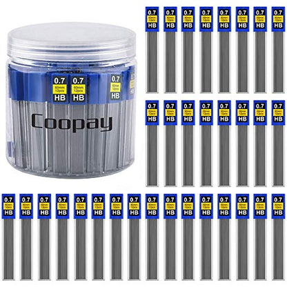 Coopay 960 Pieces Lead Refills 0.7 mm HB Break Resistant Mechanical Pencil Refills, 12 Pack Per Tube, 80 Tubes(0.7 mm) - style: 0.7 mm