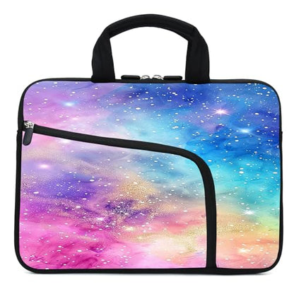 Laptop Sleeve - 11.6-12.2 inches Chromebook, Ultrabook & Tablet Case - Neoprene Handle Sleeve for Men & Women, Two Pockets (Starry Sky) - color: starry sky