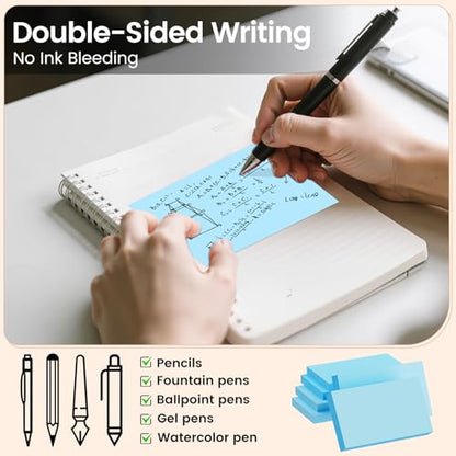 Index Cards 3x5 Inch, 300sheets, Flash Cards, Blank Blue Note Cards Paper For Studying, Schools Supplies, College, Office And Home Organization, Note Taking Supplies - color: Blue