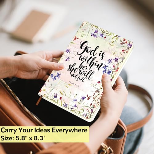 Bible Notebook Gifts for Women, Inspiration Religious Gifts, Flower Christian Notebook Journal, , Grandma, Sister, Hardcover Ruled Journal for Note Taking, Bible Journaling Planner Scripture Prayer - color: Multi 1562