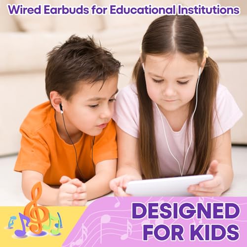 200 Packs Classroom Earbuds Bulk Headphones for Kids School Students Children, Wholesale Class Set Durable Earphones, Individually Bagged (200 Black) - color: Black, size: 200 PACK