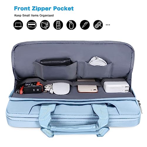 MOSISO 360 Protective Laptop Bag 13.3 inch, 13-14 inch Computer Bag Compatible with MacBook Air 13 inch/Pro 13 inch/Pro 14 inch,HP,Dell,Notebook, Laptop Carrying Case with Strap&Handle, Airy Blue - color: Airy Blue, size: 13.3 inch