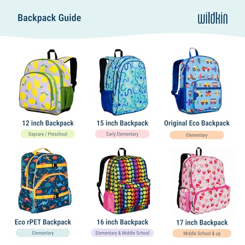 Wildkin 12 Inch Toddler Backpack for Kids, Party Animals | Ages 3-7, lightweight toddler backpack for daycare, preschool, and travel - color: Party Animals