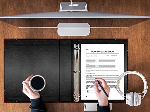 Performore 2 Pack of Professional Luxor 3 Ring Binder 1.5 Inch Locking Slant Angle D-Rings, Maroon Turned Edge Flat, Durable Heavy Duty Presentation Folder Binder for Documents Paper Files Projects - style: 1.5 inch - 2 pack