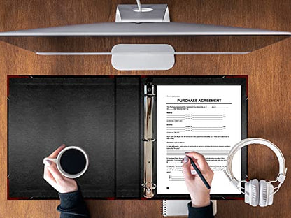 Performore Professional Luxor 3 Ring Binder 1.5 Inch Locking Slant Angle D-Rings, Maroon Turned Edge Flat, Durable Heavy Duty Presentation Folder Binder for Documents Paper Files Projects - style: 1.5 inch - 1 pack