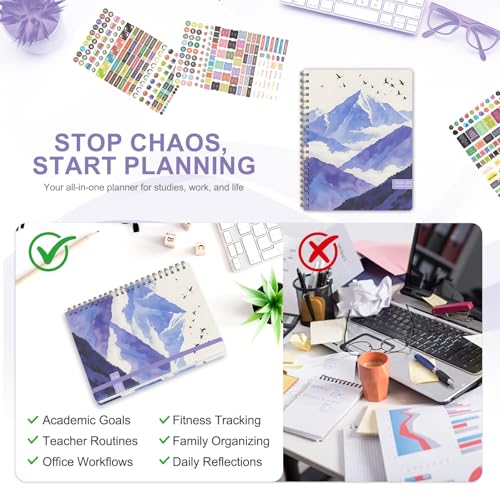 Planner 2026-2027, Weekly and Monthly Academic Year Calendar Planner, July 2026 - June 2027, Daily Agenda Book for Office School Supplies, Letter Size(8.5'' x 11'') - color: 2607-Mountain Flight, size: 8.5"x11"(Jul 2026-Jun 2027)