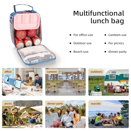 Lovoeo Lunch box Lunch bag for men women Insulated Lunchbox Lunch bags for Work Picnic Travel (Blue camo) - color: Blue camo