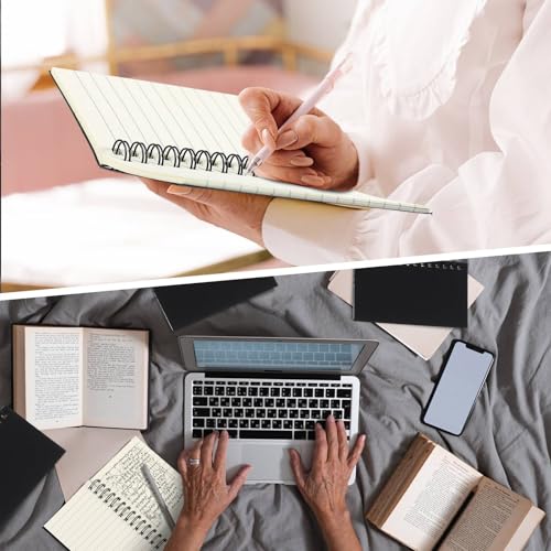 Jutom 54 Pcs Small Spiral Notebooks Memo Pads 3x5 Bulk Small Pocket Notepads Back to School Supplies Mini Notebook with Lined Mini Journals for Office & Work, 120 Pages (Black) - color: Black
