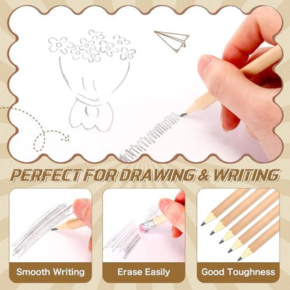 Geyoga 50 Boxes Woodcased Classroom #2 HB Pencils with Erasers 500 Count Pre-sharpened Number 2 Pencils for School Teacher Office Supplies, Writing, Drawing and Sketching Back to School Gifts (Wood) - color: Wood