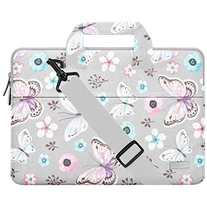 Hseok Laptop Shoulder Bag 13 13.3 14 Inch Case Compatible with MacBook Pro/Neo 14" M5/M4/M3/M2/M1,Mac Air/pro/Neo 13" and Most 13 13.3 14 Notebooks,Spill-Resistant Briefcase,Butterfly - color: Butterfly, size: 13-13.5 inch
