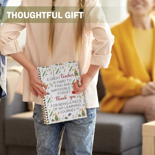 Teacher Appreciation Gifts Spiral Notebook Journal, Thank You Teacher of the Year Gifts for Teachers Journal for Notes Planning, Teachers Office Supplies, 5.5 X 8.3 Inch - color: Thank you03