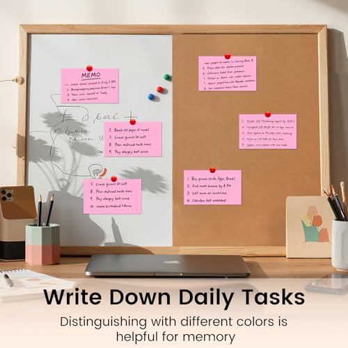 Index Cards 3x5 Inch, 300sheets, Flash Cards, Blank Pink Note Cards Paper For Studying, Schools Supplies, College, Office And Home Organization, Note Taking Supplies - color: Pink