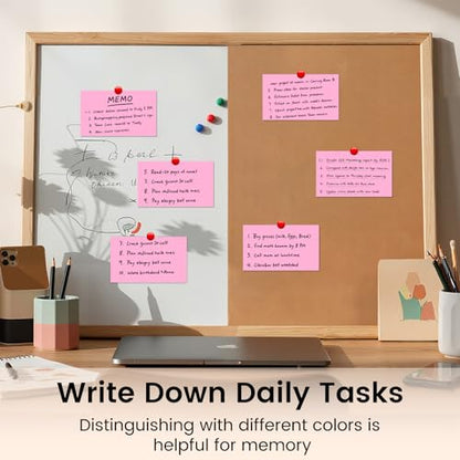 Index Cards 3x5 Inch, 300sheets, Flash Cards, Blank Pink Note Cards Paper For Studying, Schools Supplies, College, Office And Home Organization, Note Taking Supplies - color: Pink