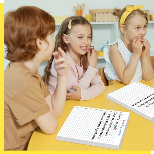 100 Sheets Ruled Writing Paper, Double-Sided Printing Skip-A-Line Ruled Writing Paper with Dotted Lines 1” Line Spacing Handwriting Practice Paper for Kindergarten Toddlers Kids (8” x 10.6”) - size: 8” x 10.6” 100 Sheets, style: Writing Paper（vertical ver