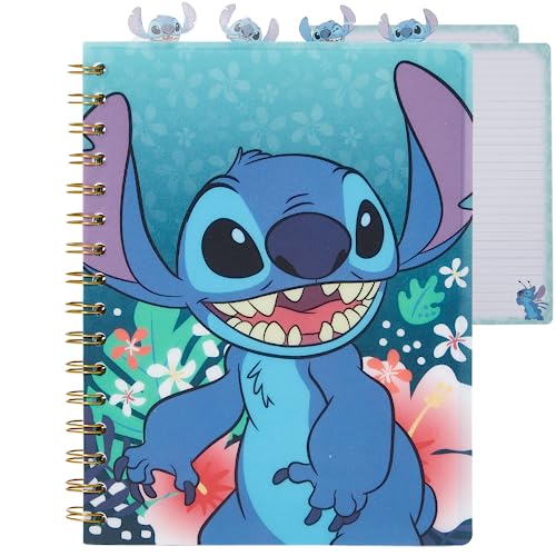 Innovative Designs Stitch Tab Journal Notebook, Spiral Bound, 96 Lined Pages, 8 x 7 inches, Blue - style: Stitch
